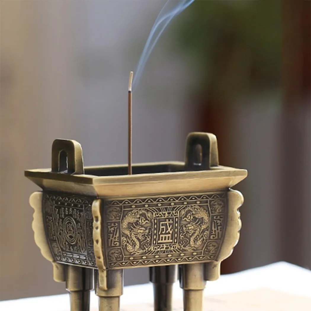 

1pc Incense Burner 5.2 * 4.6cm Ding Incense Burner Dish Chinese Buddha Incense Holder Burner Mini Sandalwood