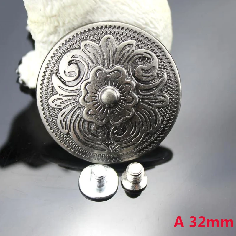 Винтажный сплав тисненые цветы круглая Защитная Пряжка для кошелька пояса сумки