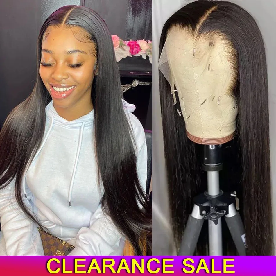 

Straight 13X4 Lace Front Human Hair Wigs HD Lace Frontal Human Hair Wigs Peruvian Straight Remy 4x4 Closure Wigs For Black Women