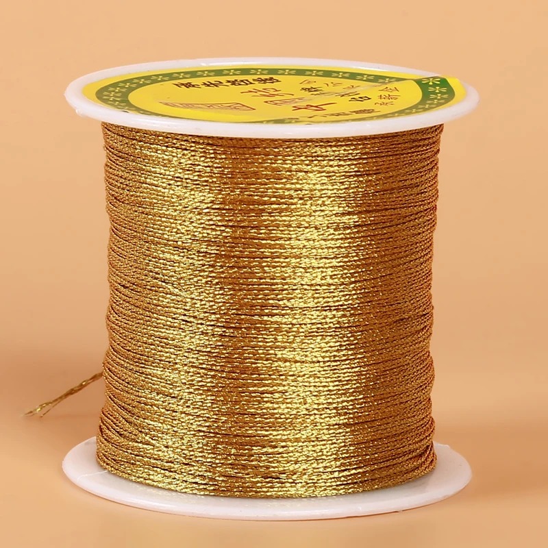 Silver/ Golden Color Cord Thread Chinese Knot Macrame Cord Bracelet Braided String DIY Beading Thread