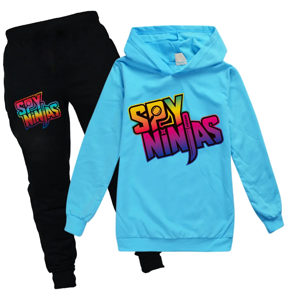 Spy Ninjas Children Hoodie Clothes Kids Clothing Sets Baby Girls Sports Suits Boys Hoodies Sweatshirts+Pants 2Pcs Set Tracksuit