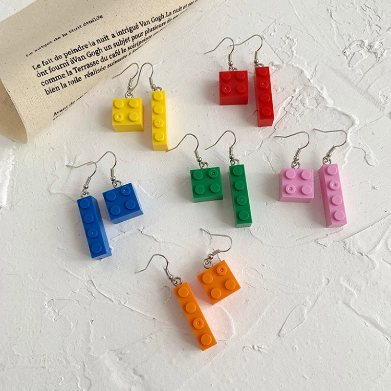 

Korean Girl Colorful Children Cute Sweet Fun Retro Creative Individuality Acrylic Earrings