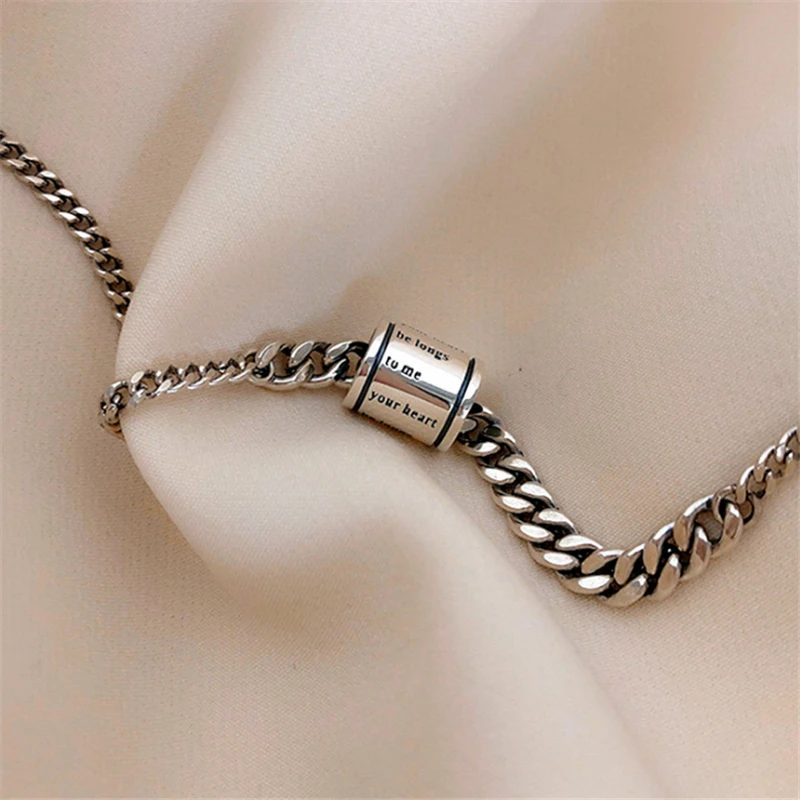 Модное геометрическое ожерелье с подвеской в виде колонны надписью Love женское