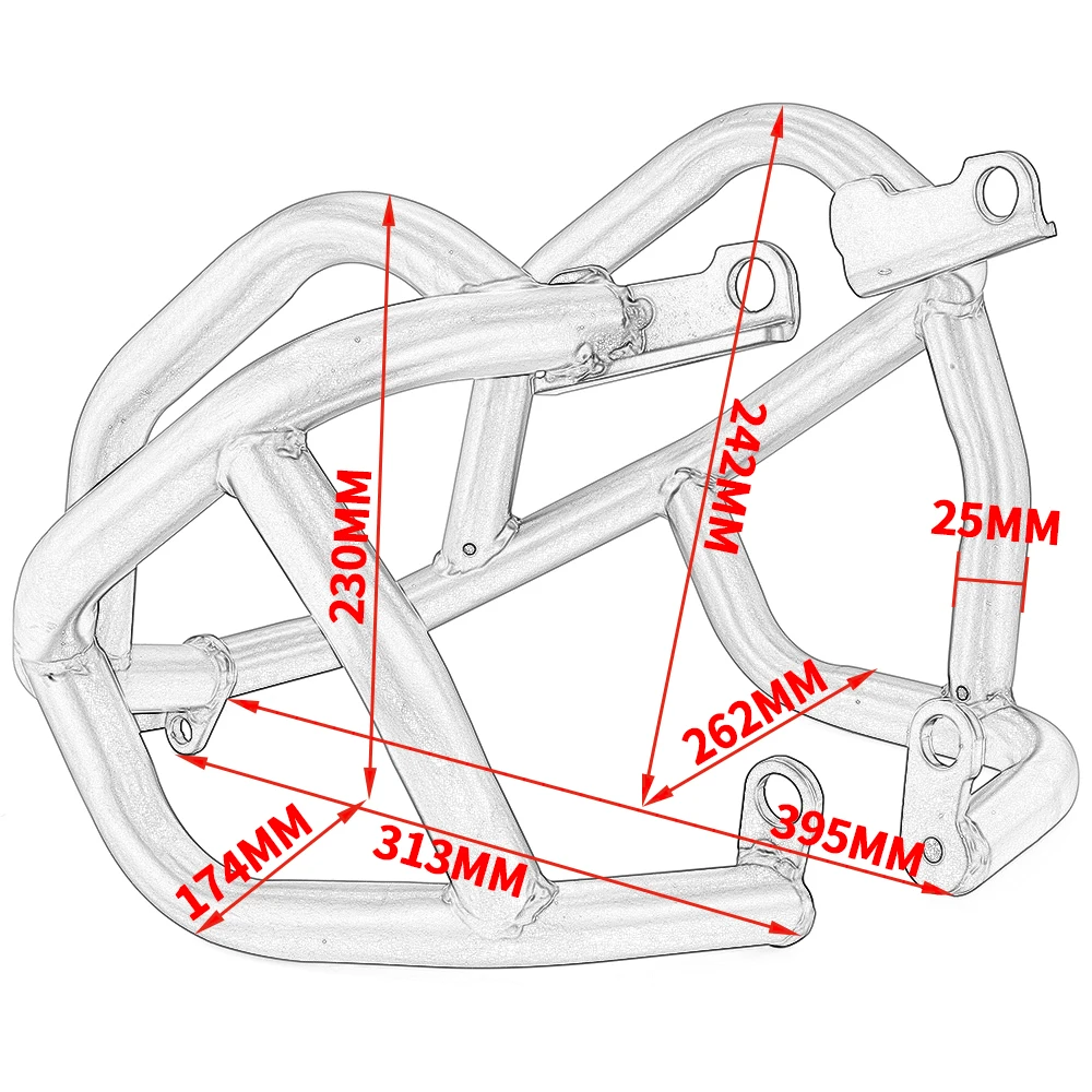 

Motorcycle Engine Guard Crash Bar Frame Protector Bumper Fall Protection For Honda CB650R CB 650R 2019 2020 2021 Motor Parts New