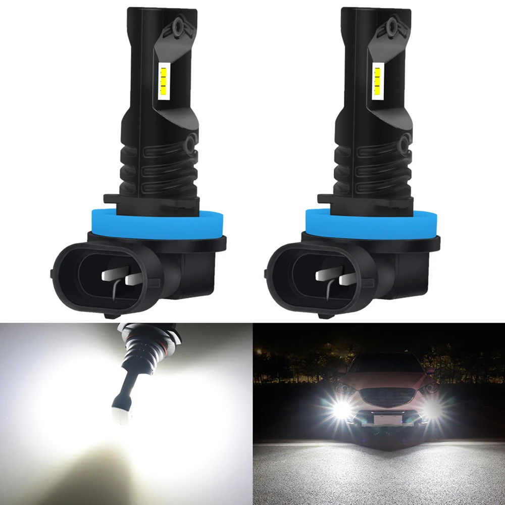 2 шт. 1600LM 9005 9006 H8 H11 светодиодные лампы для противотуманных фар 12 В H1 H3 H10 PSX24W H16 880 881