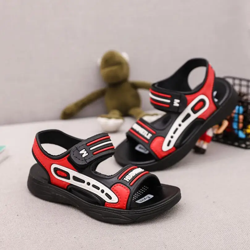 Новинка летние детские сандалии для мальчиков пляжная обувь на плоской подошве