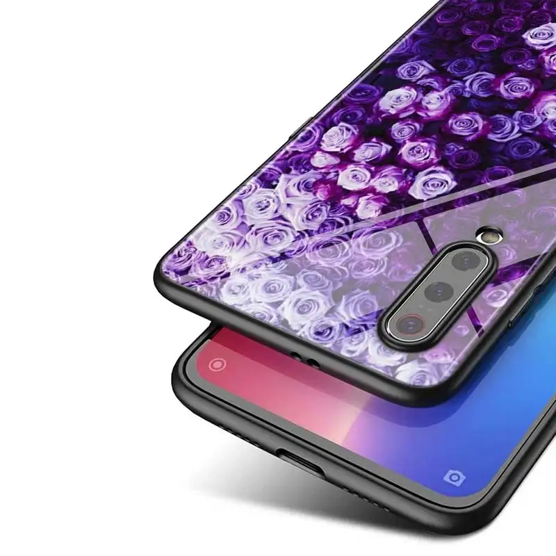 

Lavender Purple flowers For Xiaomi Mi Note 10 Ultra 5G 9 SE 8 A3 A2 A1 Poco M2 Pro Play F1 Lite 5G Bright Black Phone Case