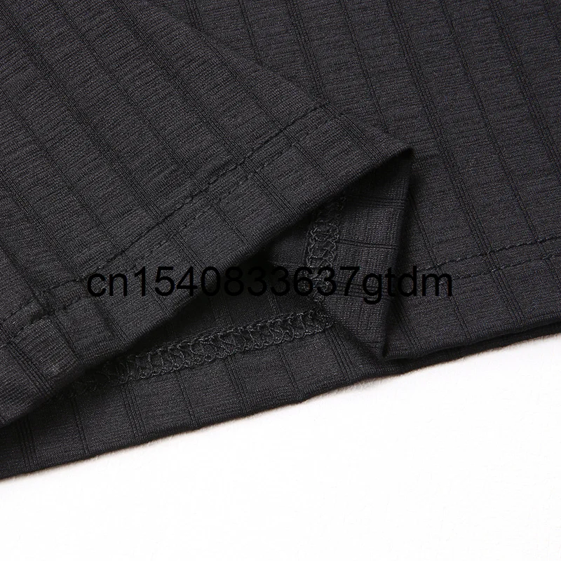 

Autumn 2021 new men's fattening plus size Lapel stripe long sleeve T-shirt