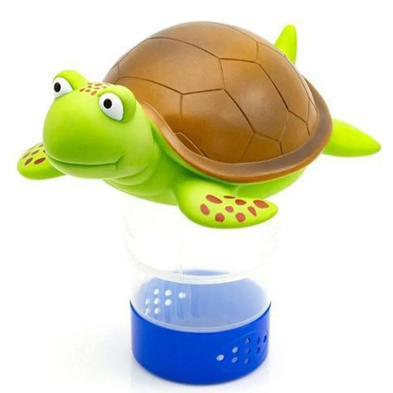 

Swimming Pool Chlorine Float Dispenser Green Cartoon Plastic Turtle & Yellow Duck Dose Release Diffuser For Hot Tub/spa Cleaning