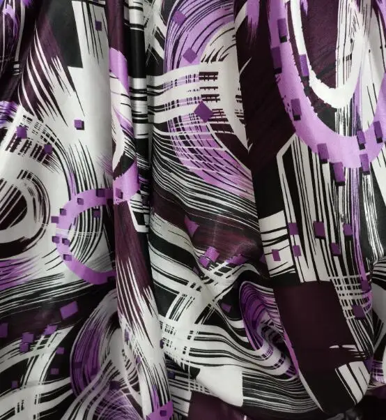 6 purple Ремесло Украшение Шармез ткань абстрактная Геометрическая Сделай Сам крышка Тильда подкладочный материал Глянцевая полиэфирная ткань - Цвет: 6 purple