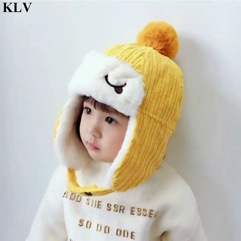 KLV 2019 New Winter Baby Child Hat Kids Boys&ampGirls Beanies Cute Russian Thicken Warm Caps Age for 0-3 Years Old Ushanka | Детская