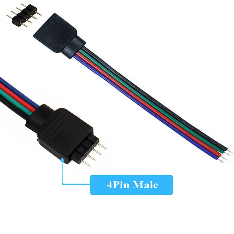 4pin 5pin 6pin мужской женский Регулятор Газа адаптер кабель провод для 5050 3528 SMD RGB/RGBW/RGB +