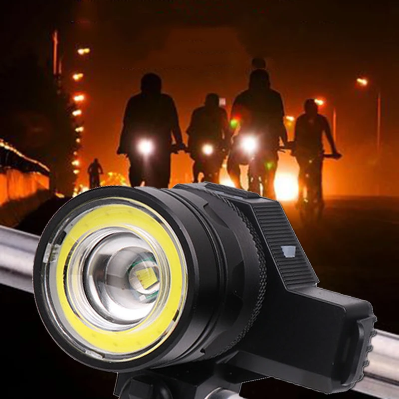 

For Night Riding Bike Light XM-L T6 & COB Led Headlamp USB Rechargeable 18650 Battery Headlight 5 Moeds Flashlight Torch Lamp