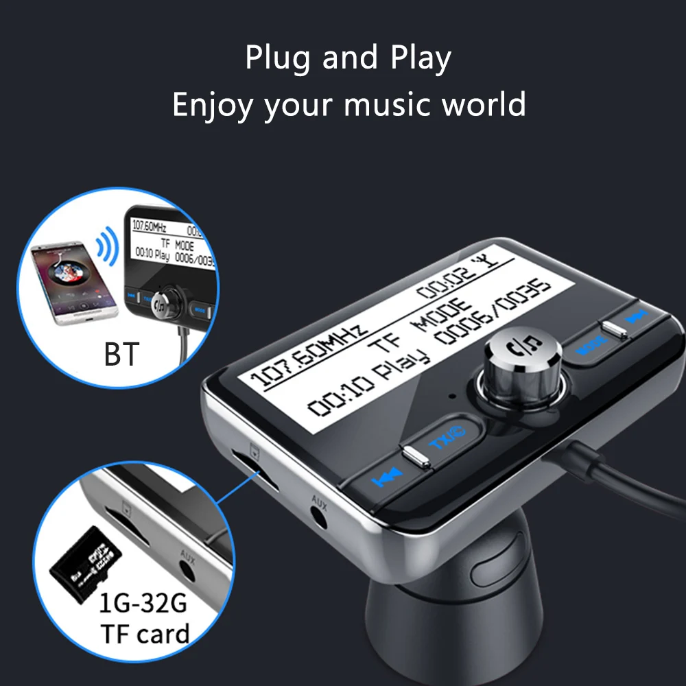 DAB002 DAB цифровой радио ресивер FM-тюнер радио автомобиля Bluetooth 4,2 передатчик адаптер зарядного устройства FM DAV приемник FM/am тюнер цифрового вещания