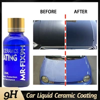 9h car liquid ceramic coat polysiloxane and nano materials car polish super hydrophobic glass coating set