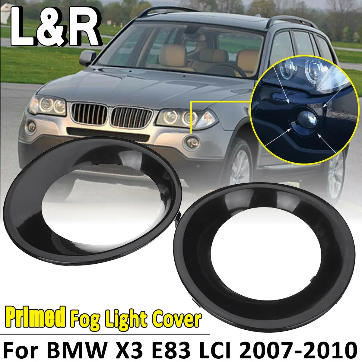 2 шт. противотуманный светильник гриль накладка L + R боковые части автомобиля для