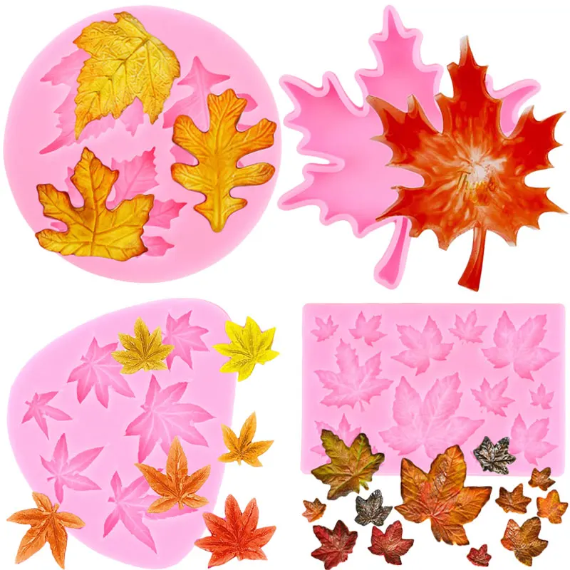 

Maple Leaves Flower Silicone Mold Tree Leaf Epoxy Resin Candy Polymer Clay Fondant Mold Cake Decorationg Tool Chocolate Mould