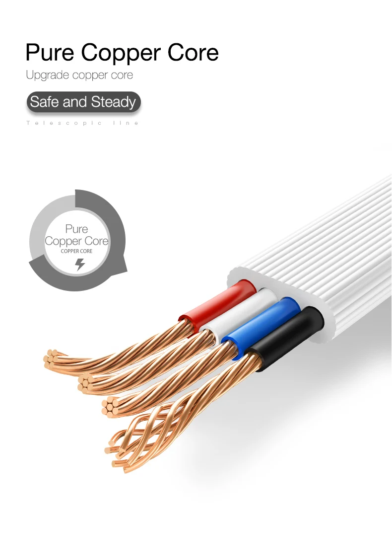 CAFELE Выдвижной USB кабель для lightning type-C кабель быстрой зарядки для iPhone 11 pro max Xiaomi 9 samsung S9 huawei P30