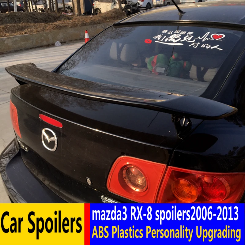 Спойлер для Mazda 3 RX8 2006 2013 спойлер высокого качества ABS Материал автомобильное