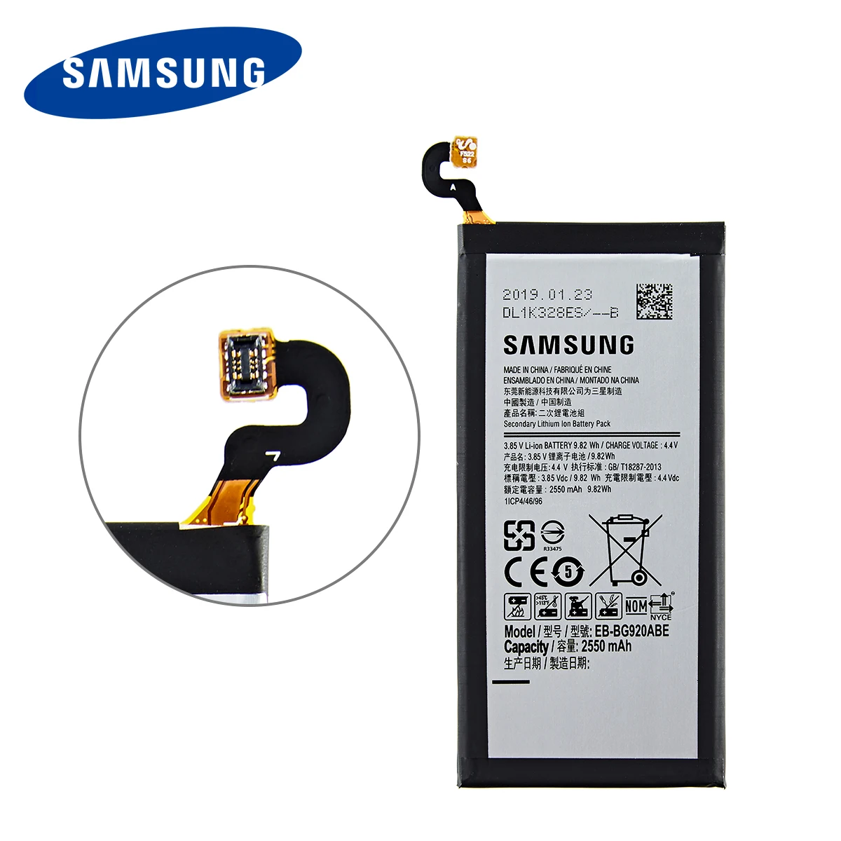 samsung orginal eb bg920abe eb bg920aba 2550mah battery for samsung galaxy s6 g9200 g9208 g9209 g920f g920 g920vtfai tools free global shipping