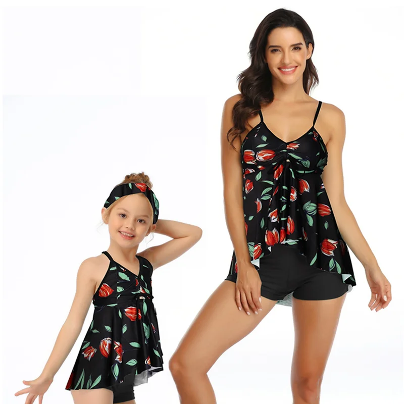 Bunvel/одинаковая пляжная одежда для всей семьи Купальный костюм Летняя мода 2020