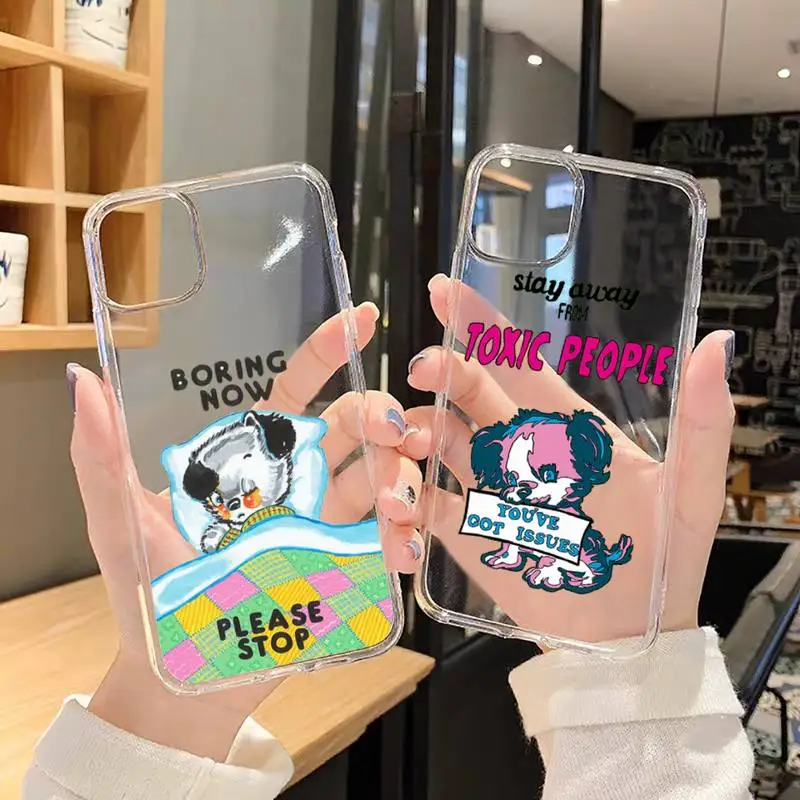 

gifts Sheep Art Dog My Life is Crap Phone Case Transparent soft For iphone 12 11 13 7 8 6 s plus x xs xr pro max mini