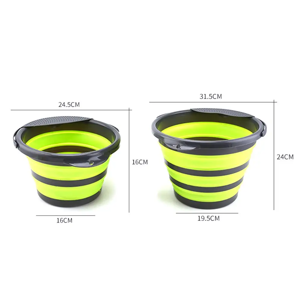 

Folding Water Bucket Upgrade with Reinforce Ring Camping Kitchen Fishing Barrels Collapsible Colapible Foldable Bath Car Wash