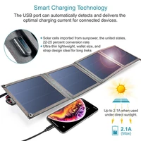 choetech solar charger foldable 14w usb phone travel charger with sunpower solar panel waterproof for iphone x876splus
