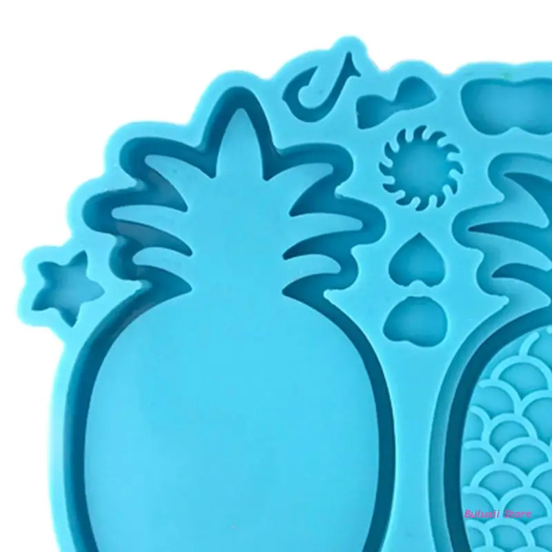 

Quicksand Pineapple Epoxy Resin Mold Handheld Game Shaker Pendant Keychain Silicone Mould DIY Craft Jewerly Casting Mold