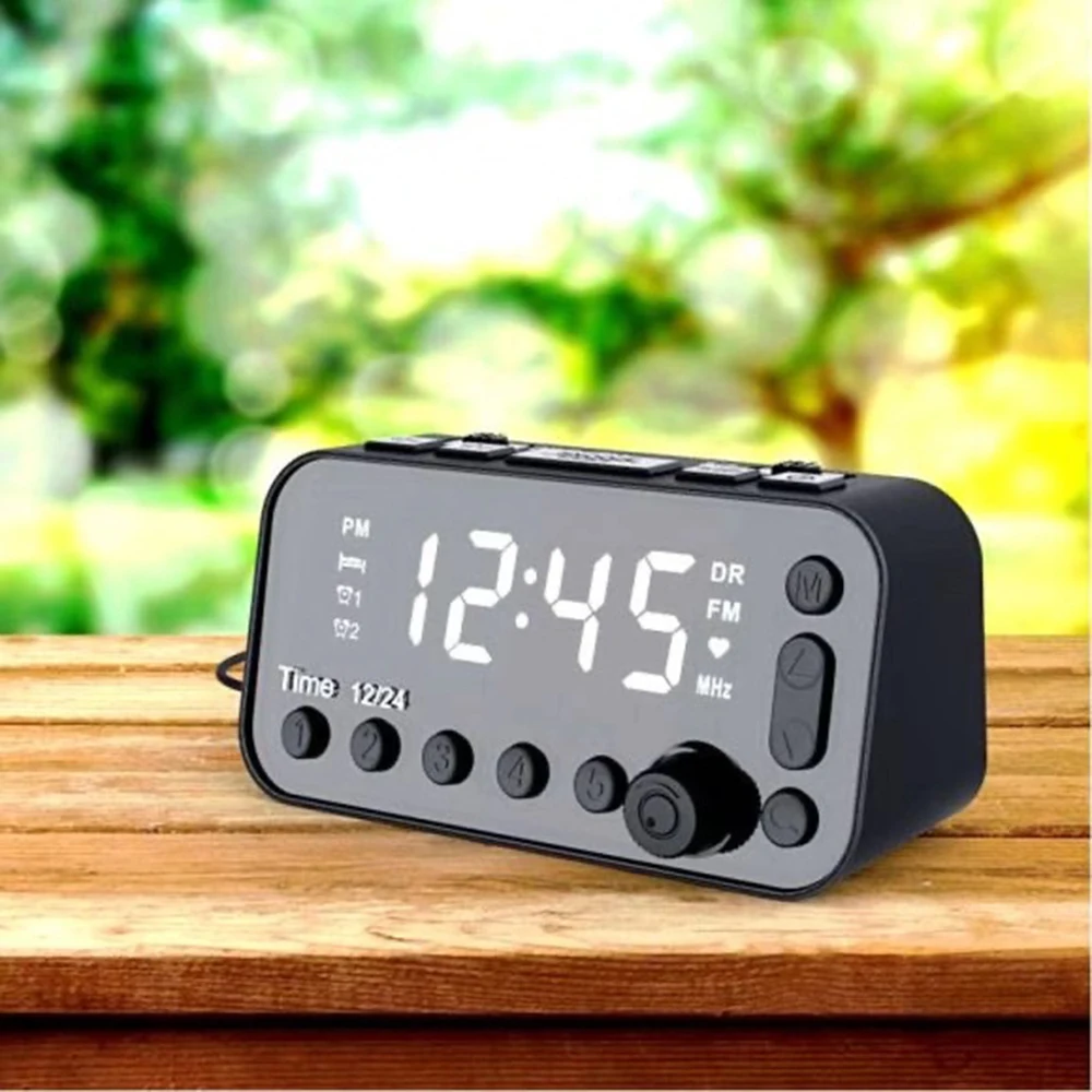 Цифровой будильник DAB & FM радио двойной USB порт для зарядки ЖК дисплей подсветка