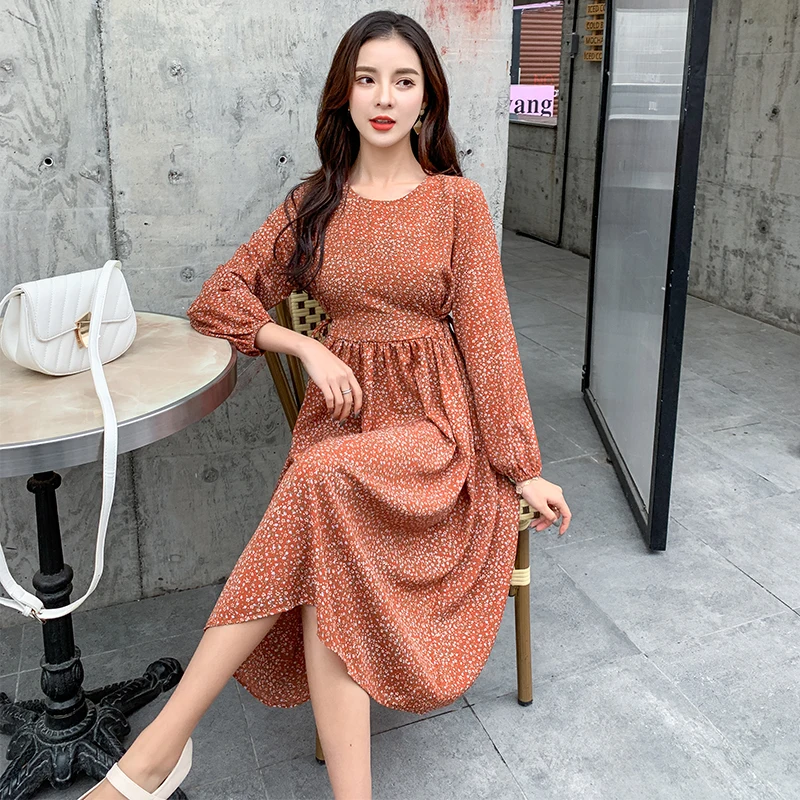 Женское шифоновое платье с цветочным принтом Mozuleva желтое высокой талией и