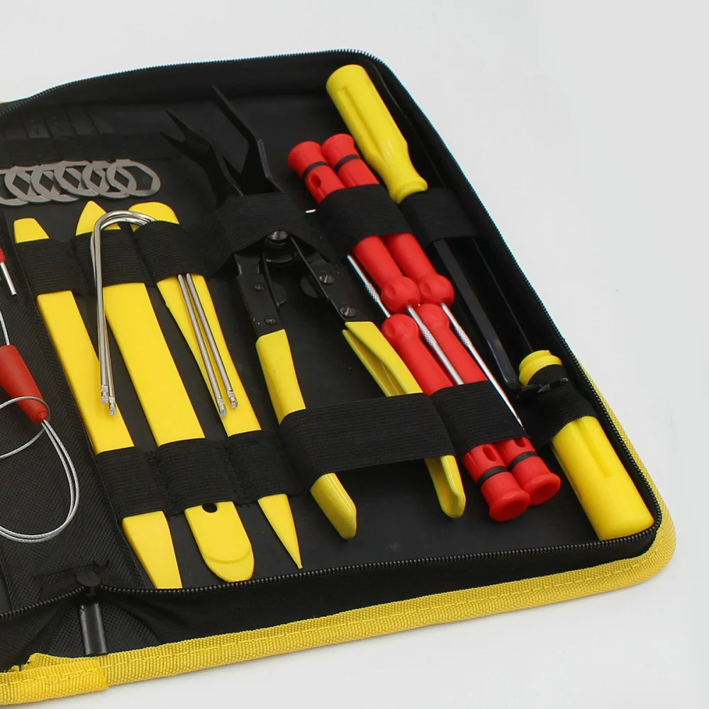 

39 in 1 Car Repair Removal Tool Kit Car Speaker Door Trim Wiring Modification Tool (Red)