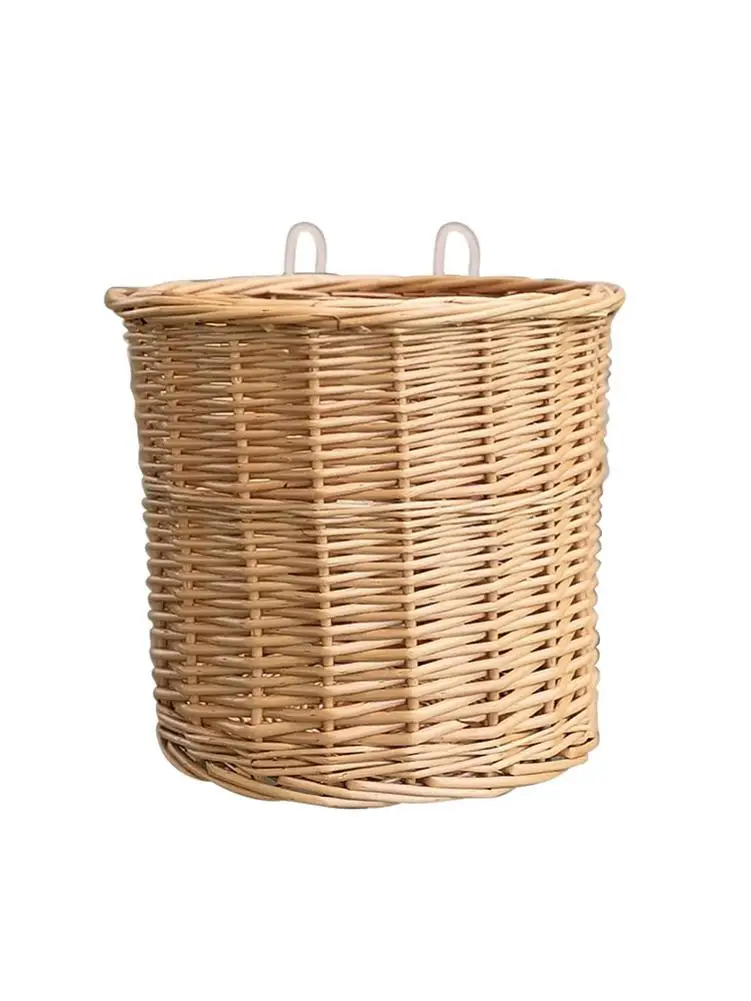 Велосипедная корзина на руль детская пластиковая из ротанга для хранения