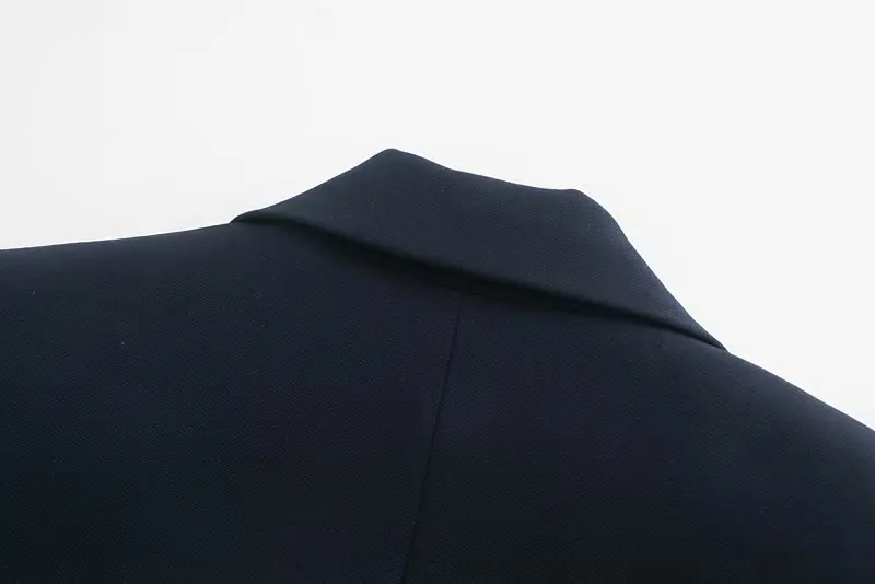 

Women 2020 Fashion With Metal Buttons Blazers Coat Vintage Long Sleeve Back Vents Female Outerwear Chic Tops