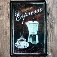 coffee time metal signs retro posters vintage plaques coffee bar club garage decoration metal painting tin sign wall decor board