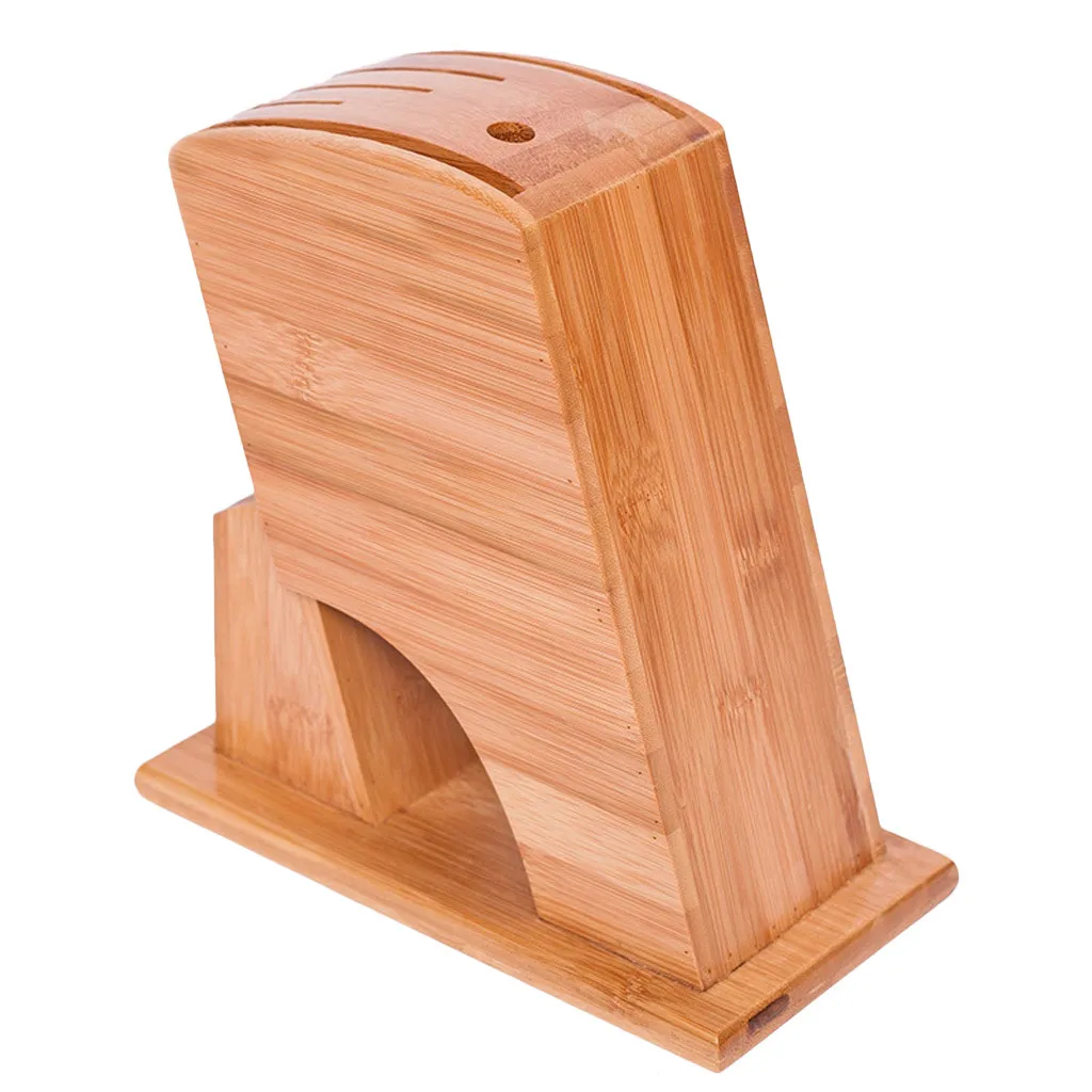 Шесть слот деревянный держатель блока ножницы стойка для хранения