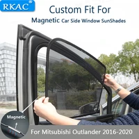 custom magnetic uv protection car curtain mesh sun visor car side window shade for kids for mitsubishi outlander 2016 2020