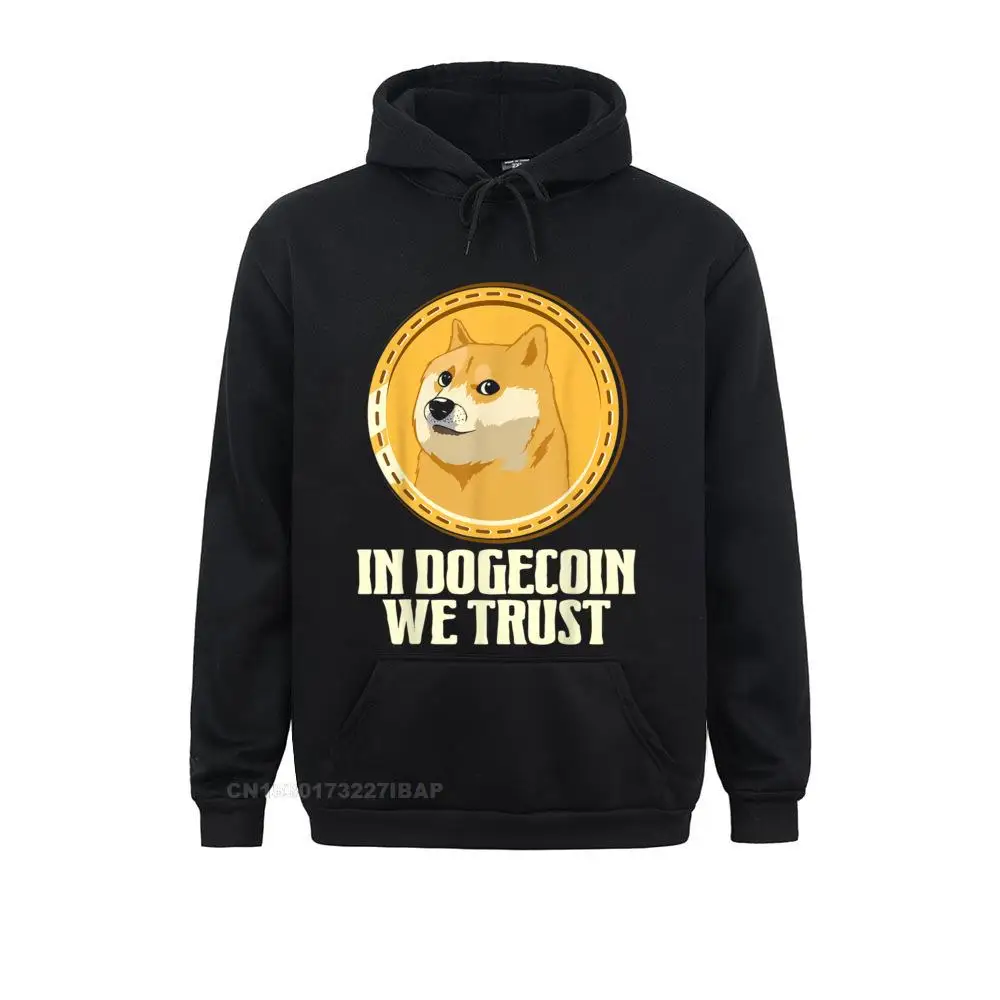 In Dogecoin We Trust Funny Crypto Cryptocurrency Hoodie Sweatshirts For Men England Style Hoodies 2021 Sportswears Birthday