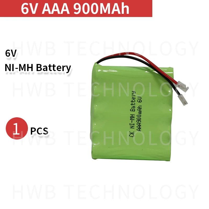 1 шт./лот 6 в AAA 800 мАч Ni-MH аккумуляторная батарея с вилками