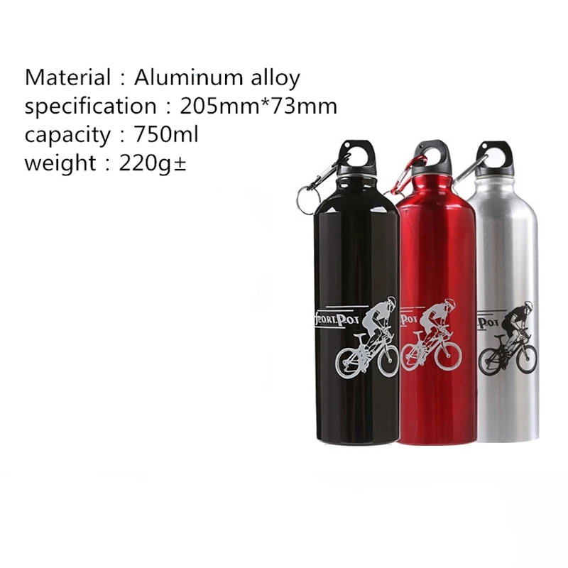 

BIKEBOY Bicycle Water Bottles 750ml About 26.5 ozPortable Cycling Kettle outdoor sport metal kettle Leakproof durable