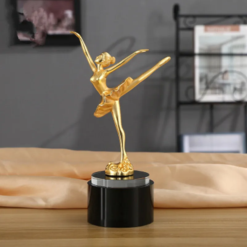 Металлический трофей медаль Оскар Ангел маленькая золотая статуя танцевальный