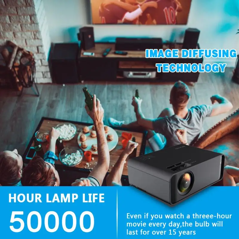 3D мультимедийный проектор 4,0 дюймов 1080P HD 12000 люмен ЖК-дисплей светодиодный фонарь 5000 часов портативный домашний кинотеатр видео мини-проектор