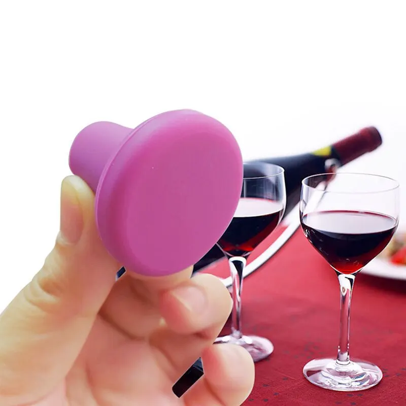 Пищевой силикон красная крышка для винной бутылки Пробка пива прочная