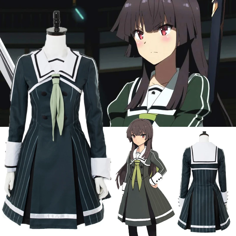 Аниме комиксы Катана Девы Toji no Miko костюмы для косплея Hiyori Juujou костюм школьная