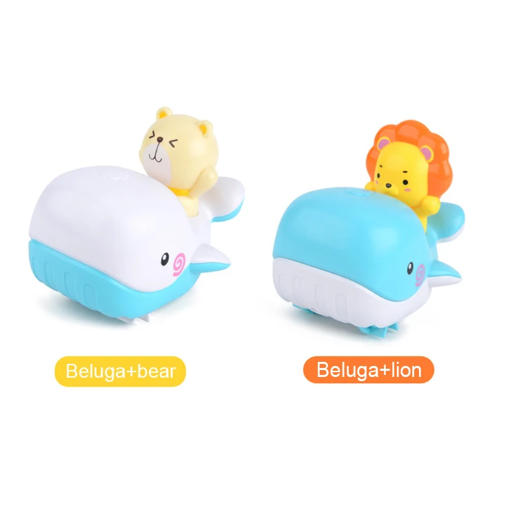 

Cartoon Ocean Animal Bath Toy Amphibious Windup Water Spray Toys for Baby Toddlers AN88