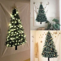 christmas tree pine hang cloth wall decor cloth christmas decoration for home small fresh holiday background simple tapestry