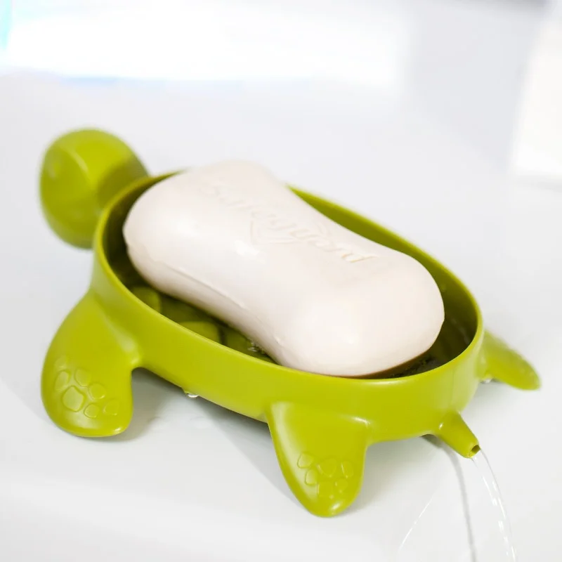 

Футляр для мыла с милыми морскими черепашками, нескользящий держатель для мыла из губки, аксессуары для ванной комнаты, полка для хранения