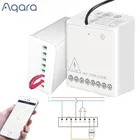 Блок управления Aqara, беспроводное релейное управление на 2 канала, работает с приложением для телефона, умного дома