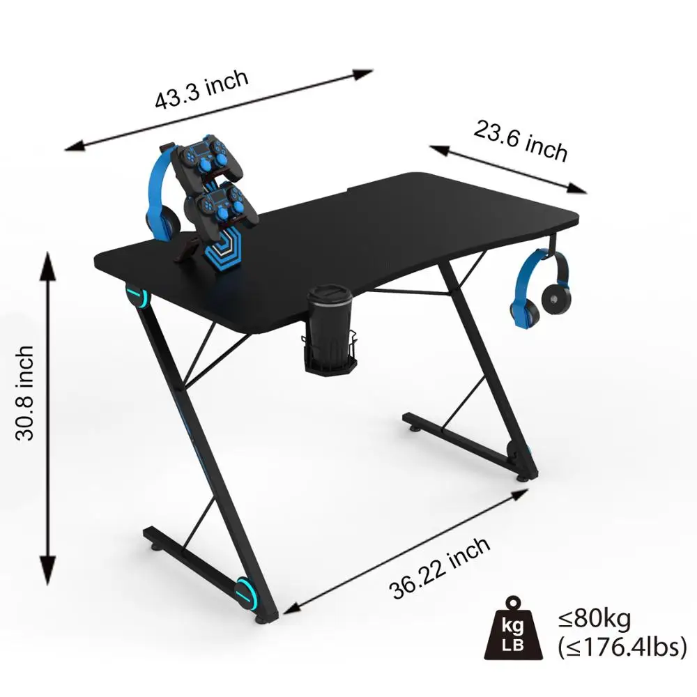 Z-образная профессиональная игровая настольная рабочая станция для киберспорта