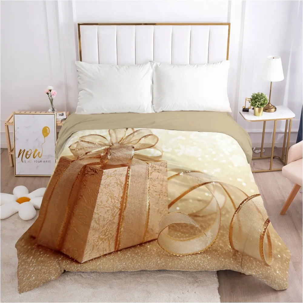 3D Рождественский пододеяльник наволочки верблюжье одеяло чехол рождественский